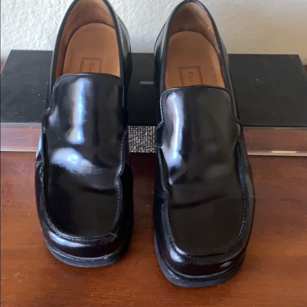 Cole Haan leather slip on black loafers, shoes